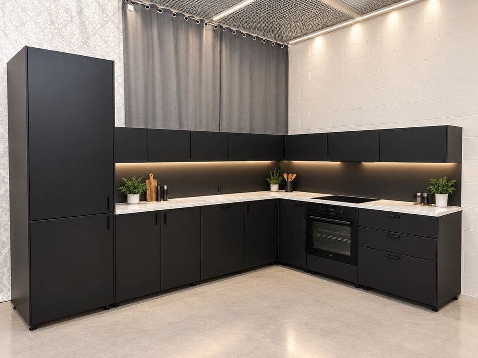 Einbauküche Ikea Metod Nickebo Schwarz Matt Küche inkl. Geräte